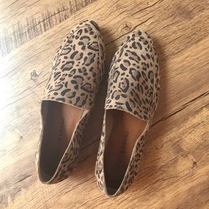 Lucky Brand leopard print leather loafer f…